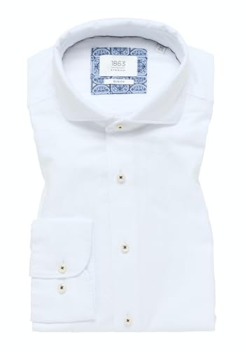 ETERNA Herren Linen Shirt Slim FIT 1/1 weiß 43_H_1/1 von ETERNA