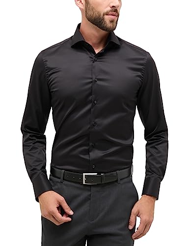 ETERNA Herren Luxury Shirt Slim FIT 1/1 schwarz 45_H_1/1 von ETERNA