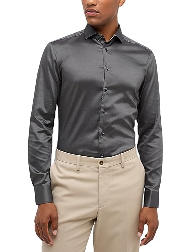 ETERNA Herren Performance Shirt Slim FIT 1/1 anthrazit 44_H_1/1 von ETERNA