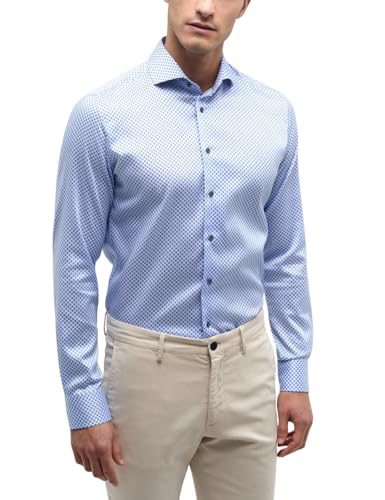 ETERNA Herren Performance Shirt Slim FIT 1/1 blau 40_H_1/1 von ETERNA