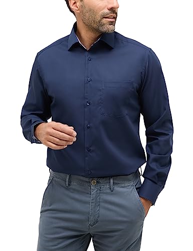 ETERNA Herren Popeline Hemd MODERN FIT 1/1 Navy 45_H_1/1 von ETERNA