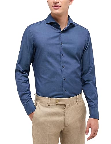 ETERNA Herren Soft Luxury Shirt Slim FIT 1/1 Denim 46_H_1/1 von ETERNA