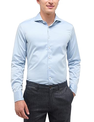 ETERNA Herren Soft Luxury Shirt Slim FIT 1/1 hellblau 41_H_1/1 von ETERNA