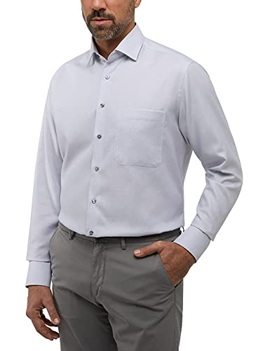 ETERNA Herren Struktur Twill Hemd Comfort FIT 1/1 grau 41_H_1/1 von ETERNA