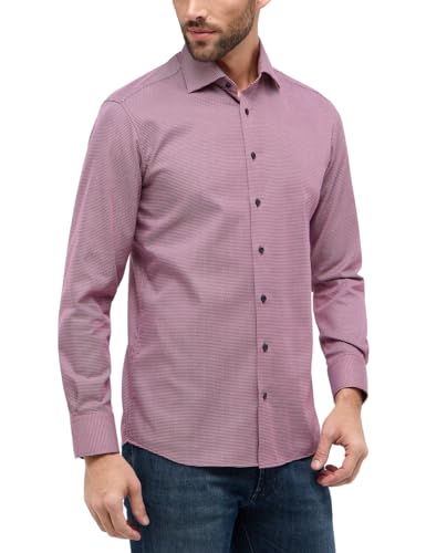 ETERNA Modern Fit Hemd Langarm New Kent Kragen Muster rot Größe 44 von ETERNA