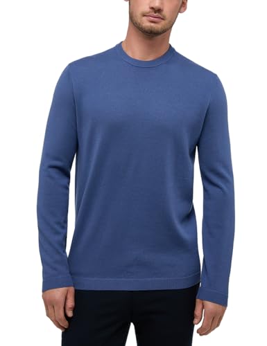 ETERNA Herren unifarbener Herren-Strickpullover blau XL_H von ETERNA