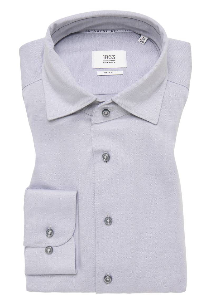 ETERNA - Japanese Knitted Single-Jersey Langarm hellgrau von ETERNA