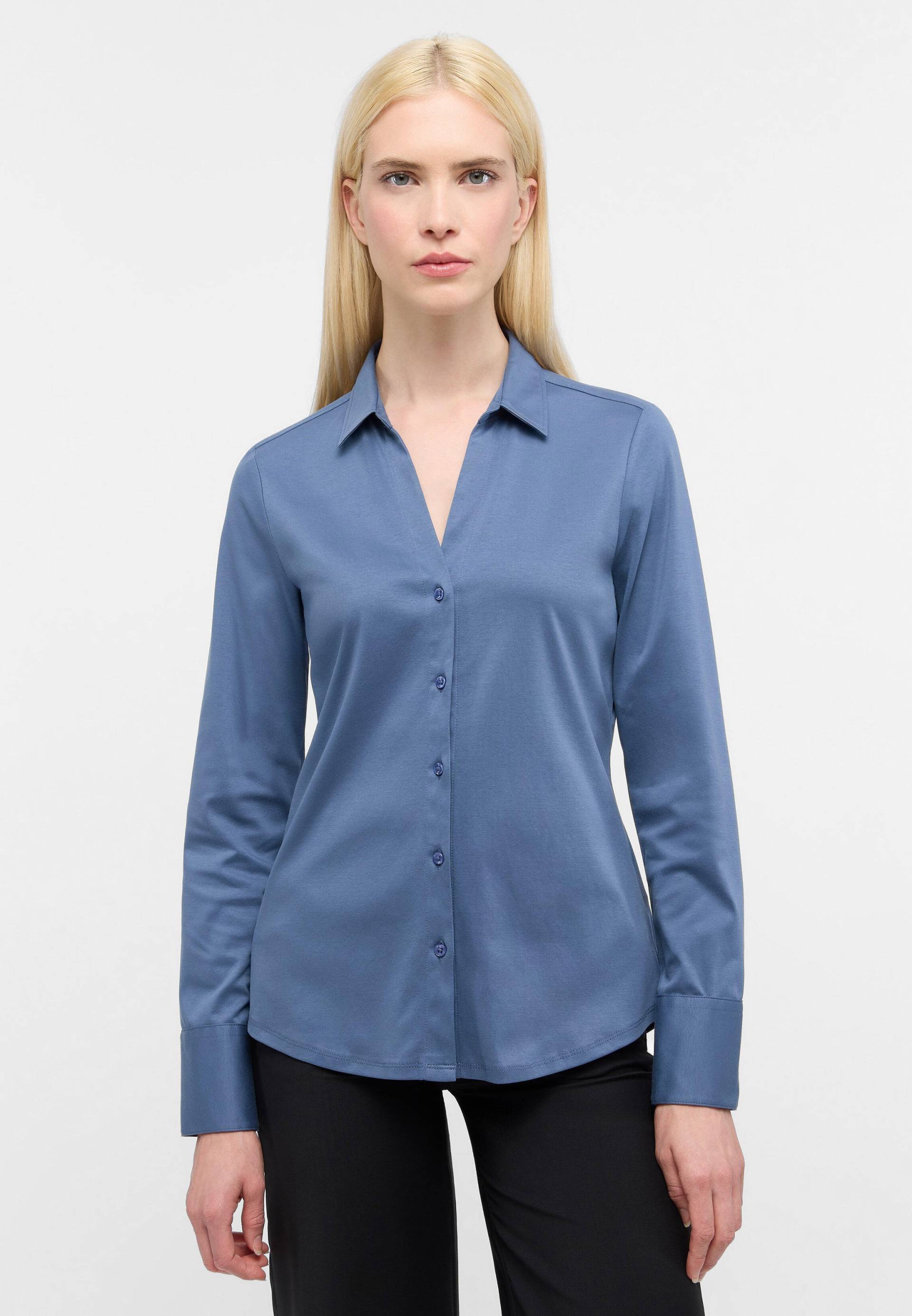 ETERNA - Jersey Shirt Bluse Jersey Langarm indigo von ETERNA
