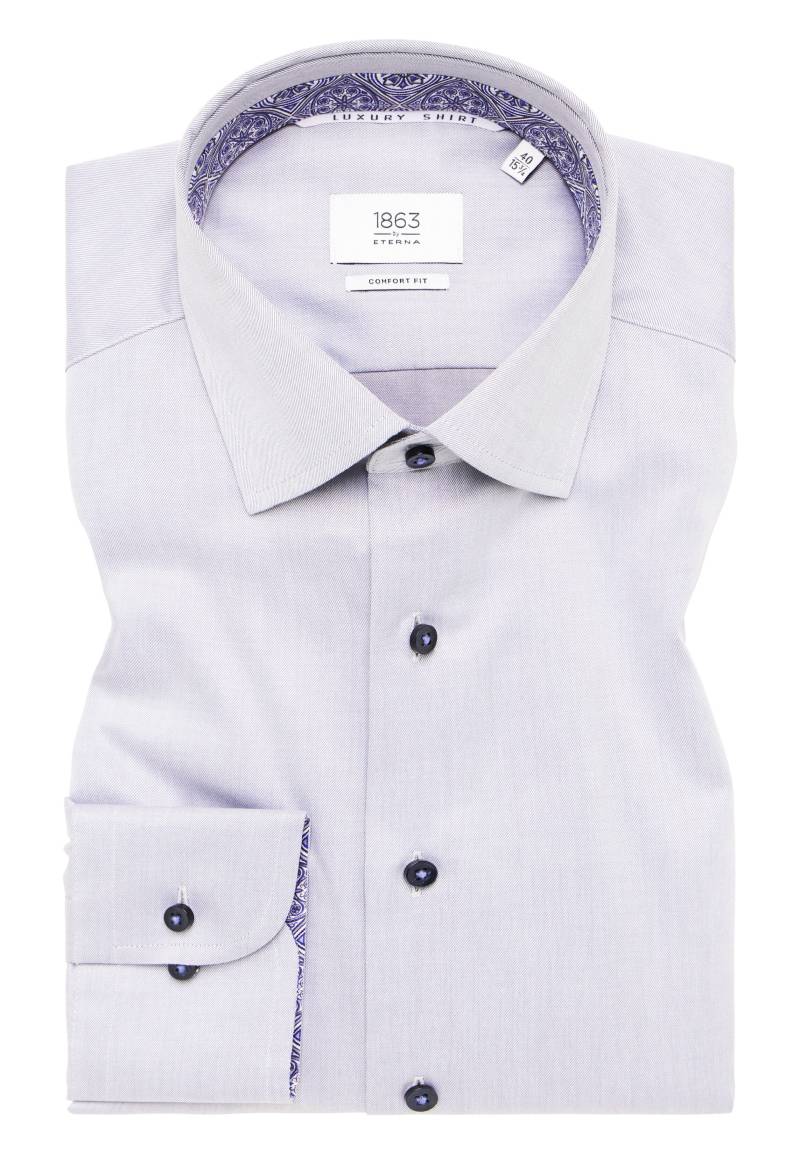 ETERNA - Luxury Shirt Twill Langarm graphit von ETERNA