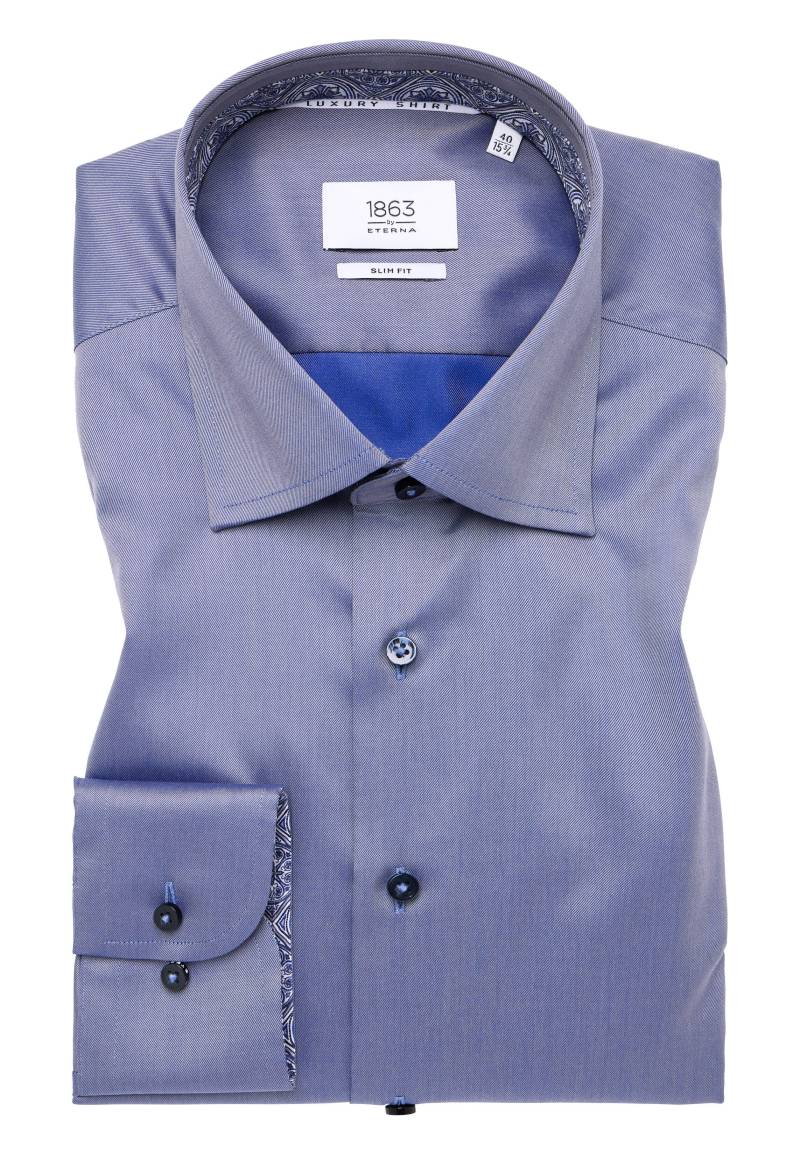 ETERNA - Luxury Shirt Twill Langarm stahlgrau von ETERNA