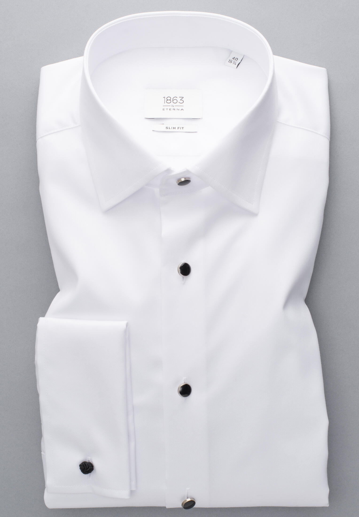 ETERNA - Luxury Shirt Twill Langarm weiß von ETERNA