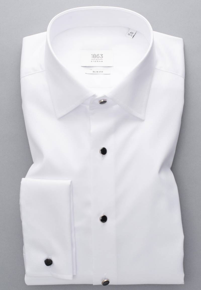 ETERNA - Luxury Shirt Twill Langarm weiß von ETERNA