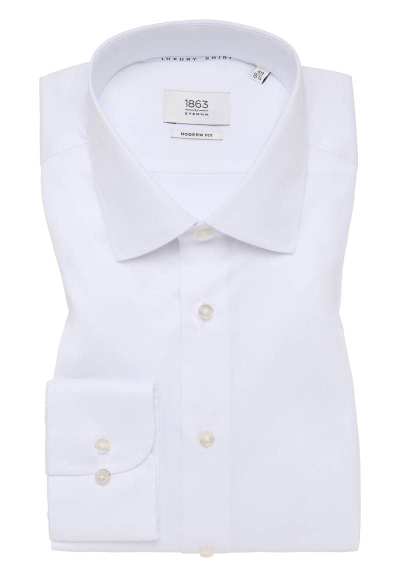 ETERNA - Luxury Shirt Twill Langarm weiß von ETERNA