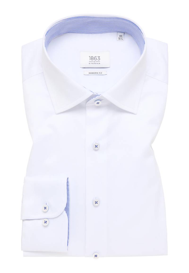 ETERNA - Luxury Shirt Twill Langarm weiß von ETERNA