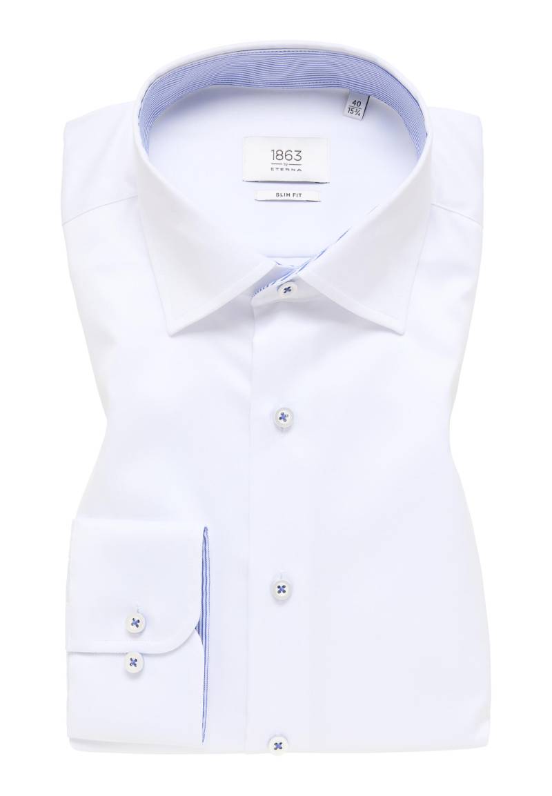 ETERNA - Luxury Shirt Twill Langarm weiß von ETERNA