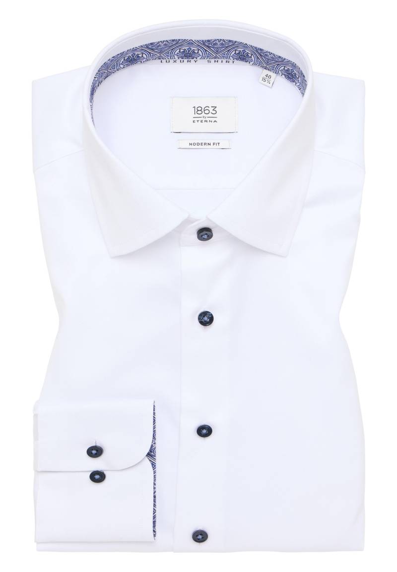 ETERNA - Luxury Shirt Twill Langarm weiß von ETERNA