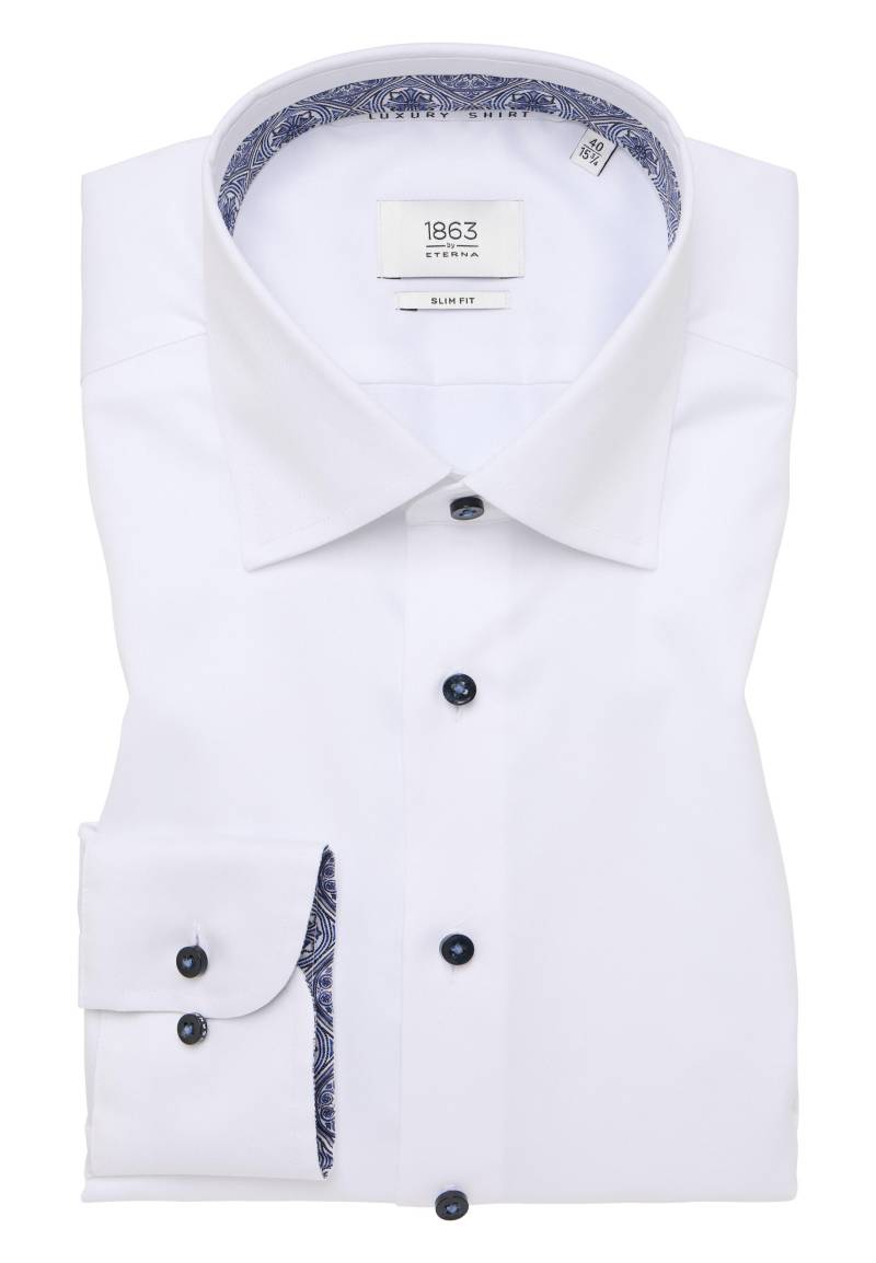 ETERNA - Luxury Shirt Twill Langarm weiß von ETERNA