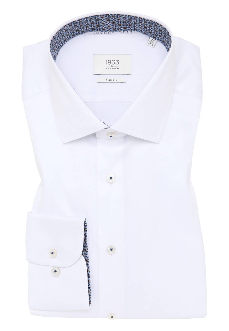 ETERNA - Luxury Shirt Twill Langarm weiß von ETERNA