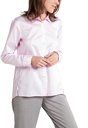 ETERNA Modern Fit Bluse Langarm Hemdkragen Manschette rosa Größe 36 von ETERNA