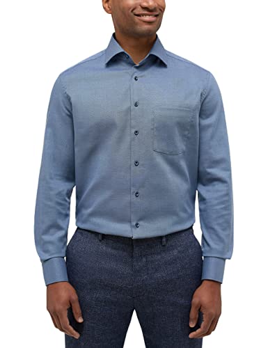ETERNA Modern Fit Hemd Langarm Haifischkragen Kragen dunkelblau Größe 46 von ETERNA