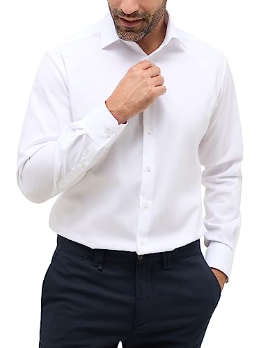 ETERNA Modern Fit Hemd Langarm New Kent Kragen Popeline weiß Größe 42 von ETERNA