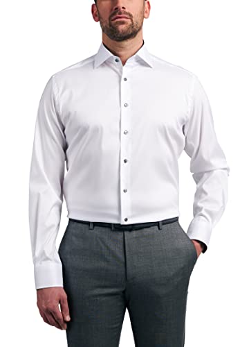 ETERNA Modern Fit Hemd Langarm New Kent Kragen Stretch weiß Größe 43 von ETERNA