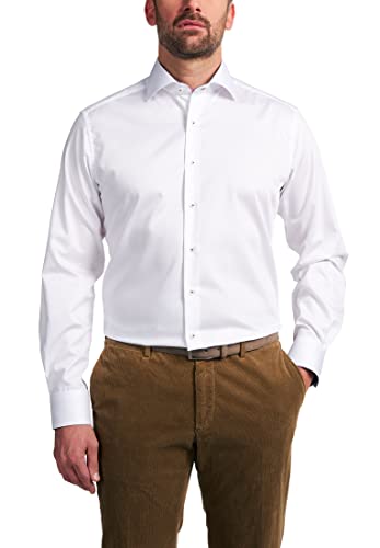 ETERNA Modern Fit Hemd Langarm New Kent Kragen Twill weiß Größe 41 von ETERNA