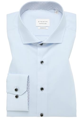 ETERNA Modern Fit Hemd Langarm New Kent Kragen hellblau Größe 45 von ETERNA