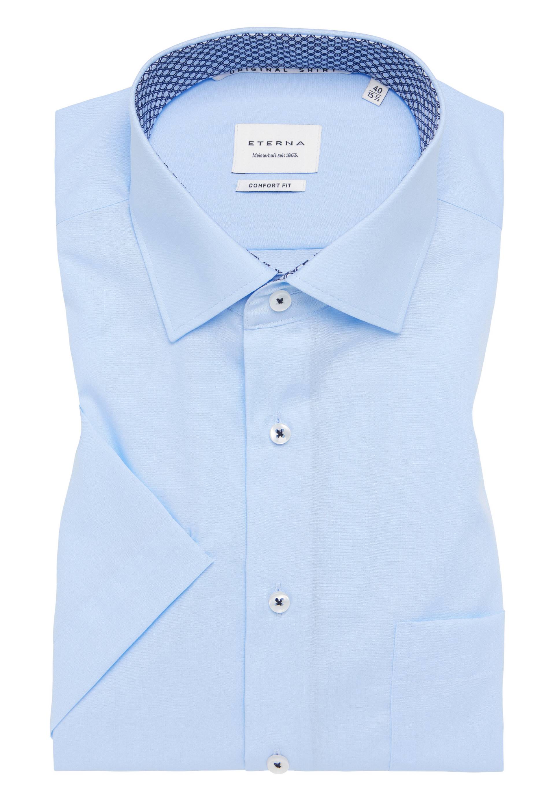 ETERNA - Original Shirt Popeline Kurzarm hellblau von ETERNA