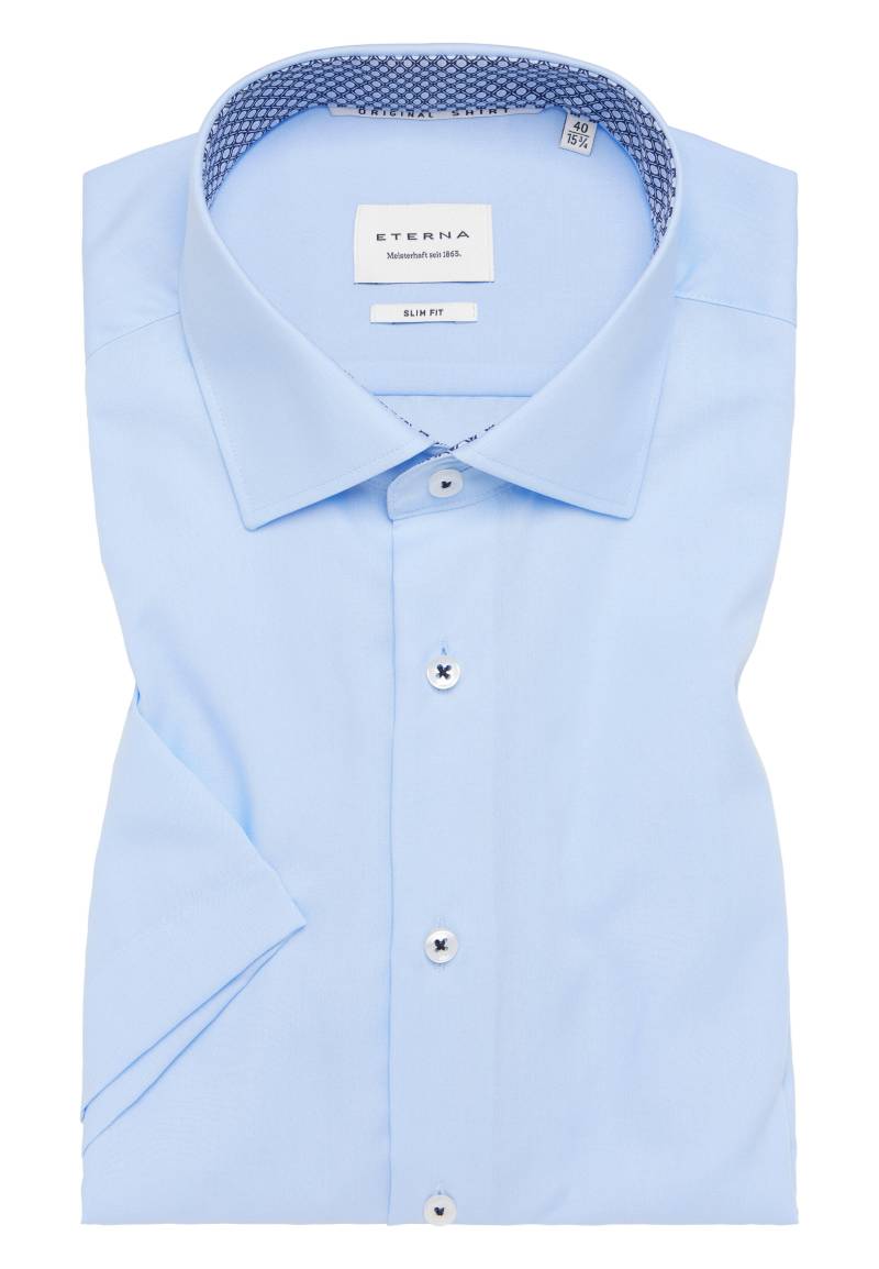ETERNA - Original Shirt Popeline Kurzarm hellblau von ETERNA