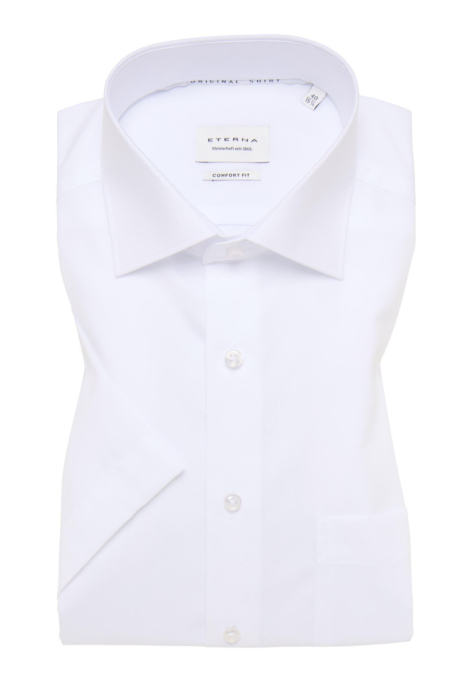 ETERNA - Original Shirt Popeline Kurzarm weiß von ETERNA