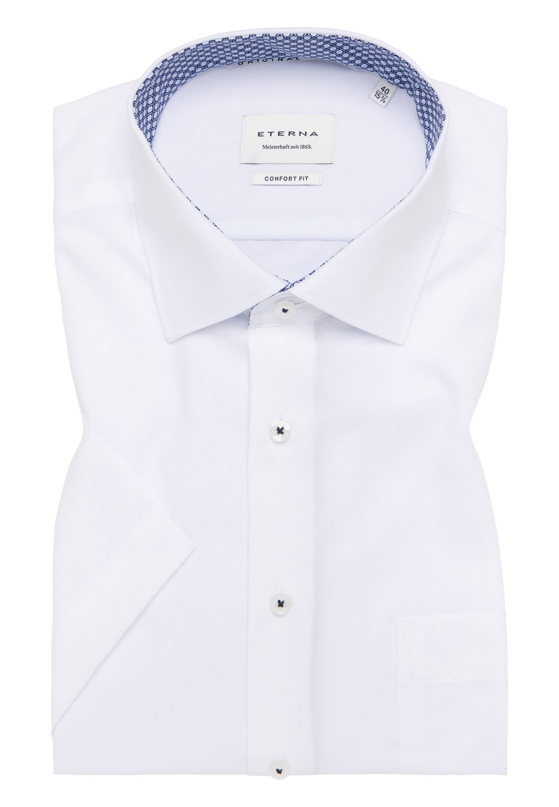 ETERNA - Original Shirt Popeline Kurzarm weiß von ETERNA