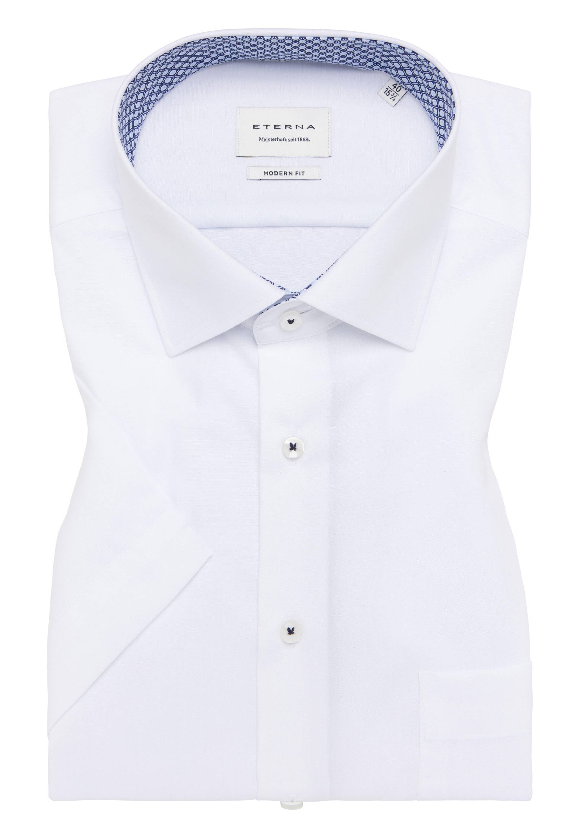 ETERNA - Original Shirt Popeline Kurzarm weiß von ETERNA