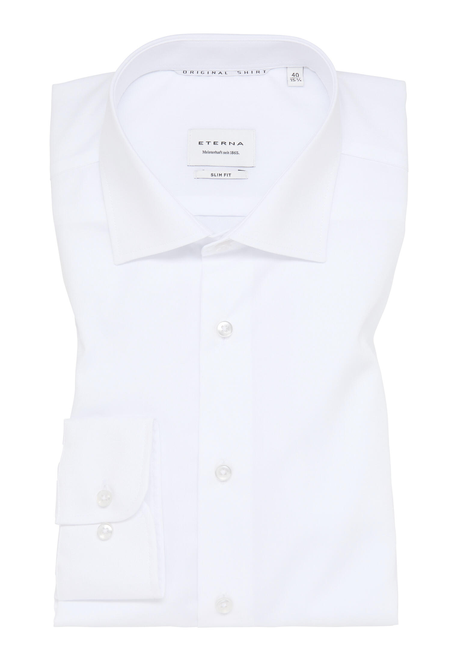 ETERNA - Original Shirt Popeline Langarm weiß von ETERNA