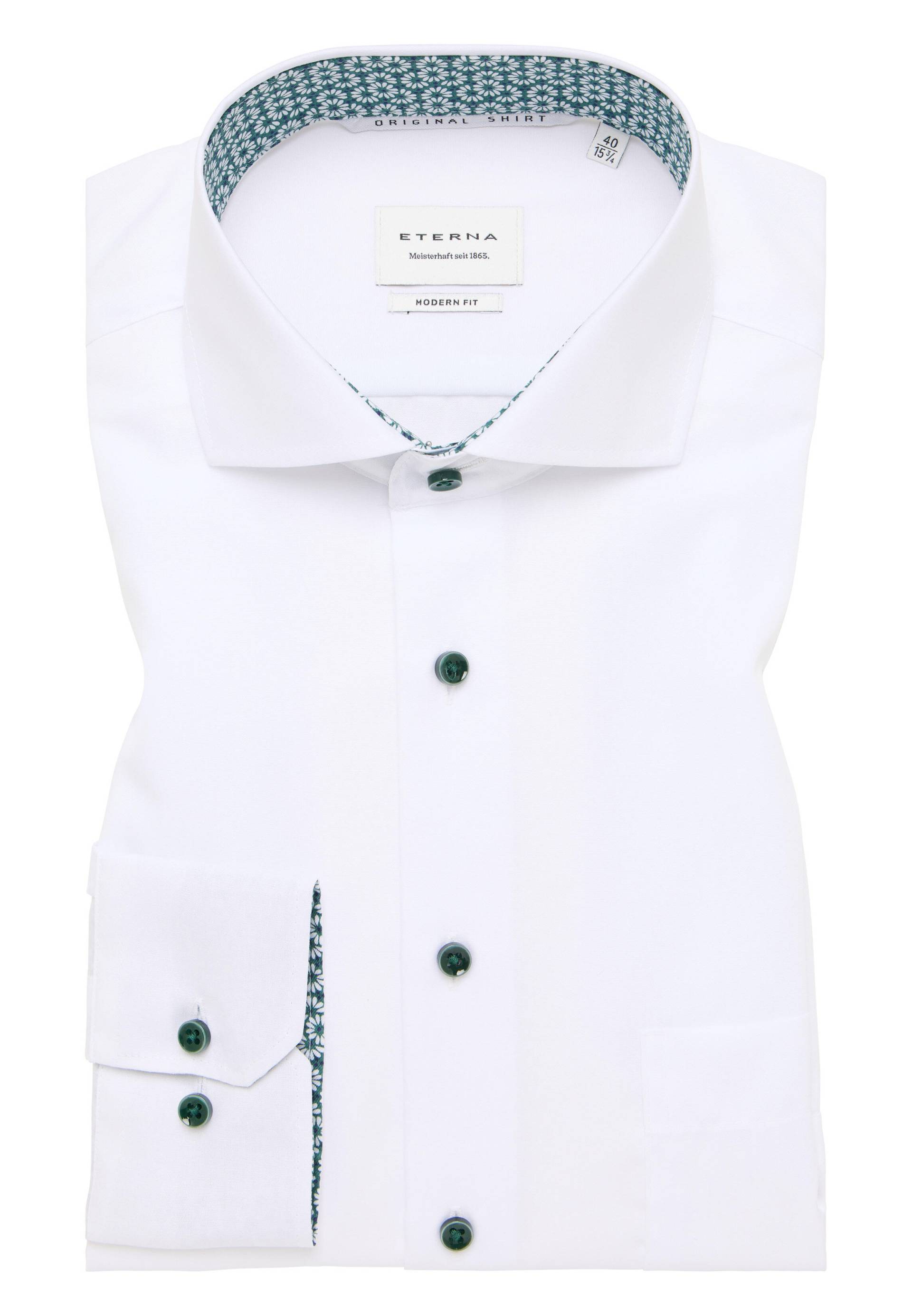 ETERNA - Original Shirt Popeline Langarm weiß von ETERNA