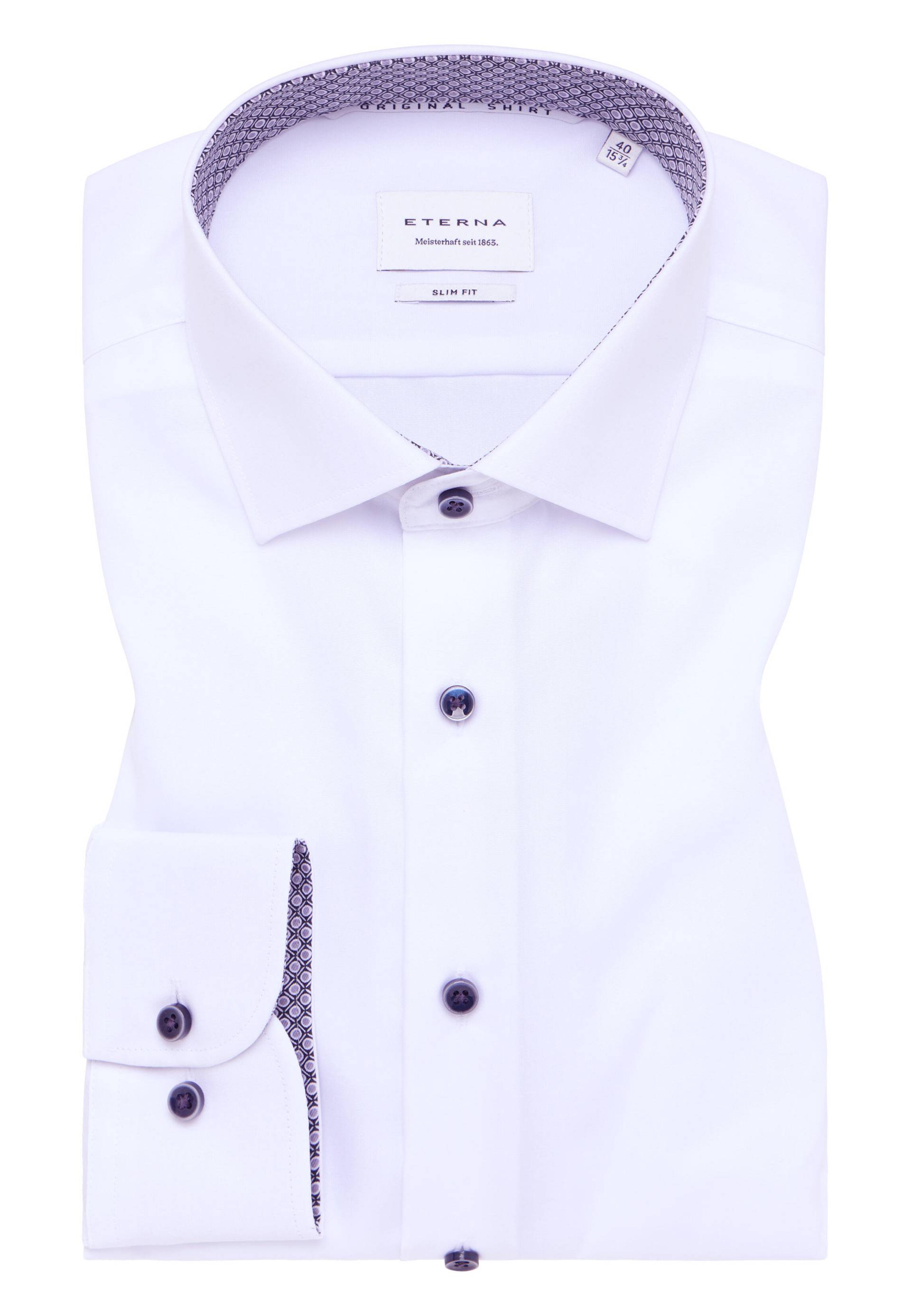 ETERNA - Original Shirt Popeline Langarm weiß von ETERNA