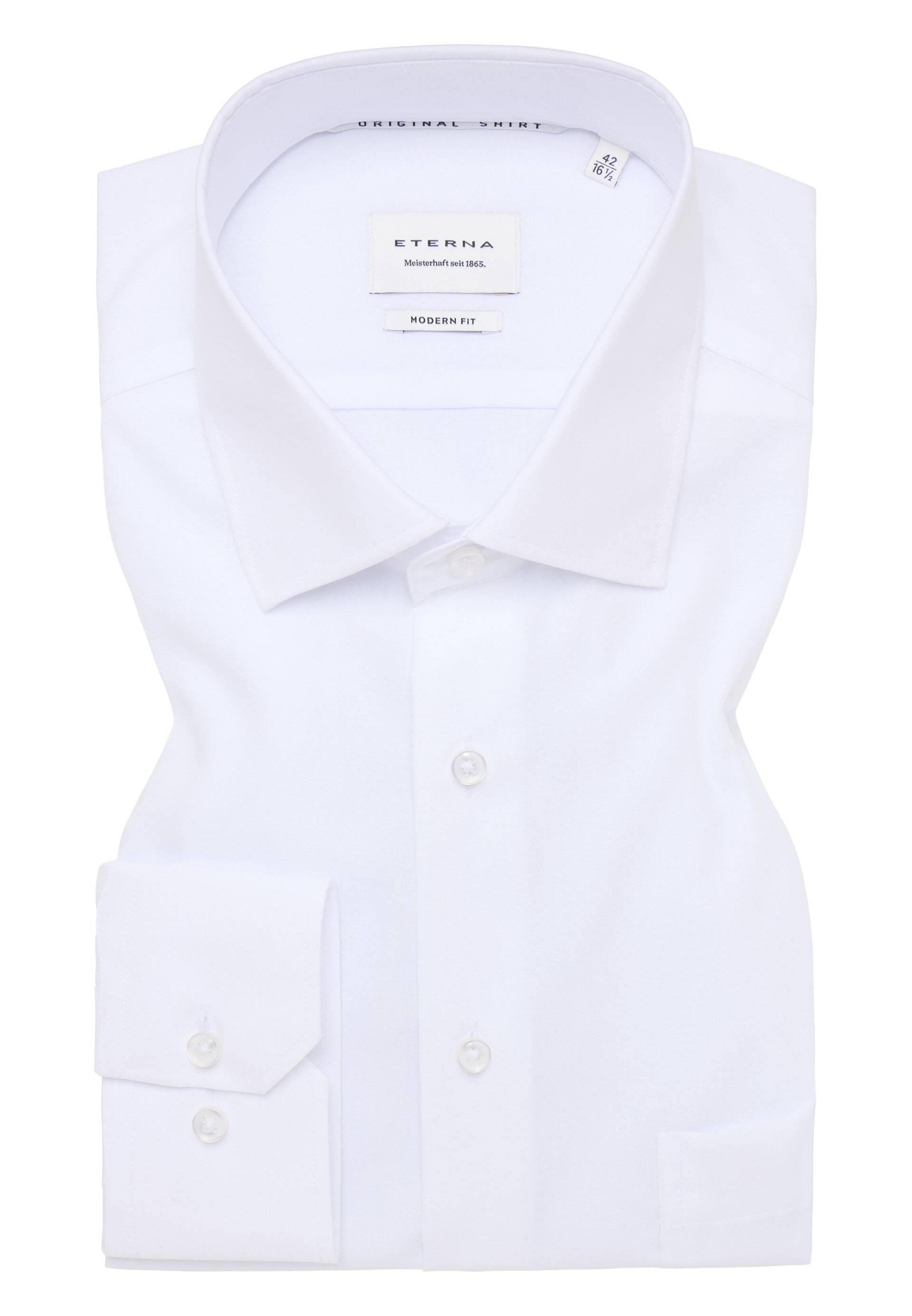 ETERNA - Original Shirt Popeline Langarm weiß von ETERNA