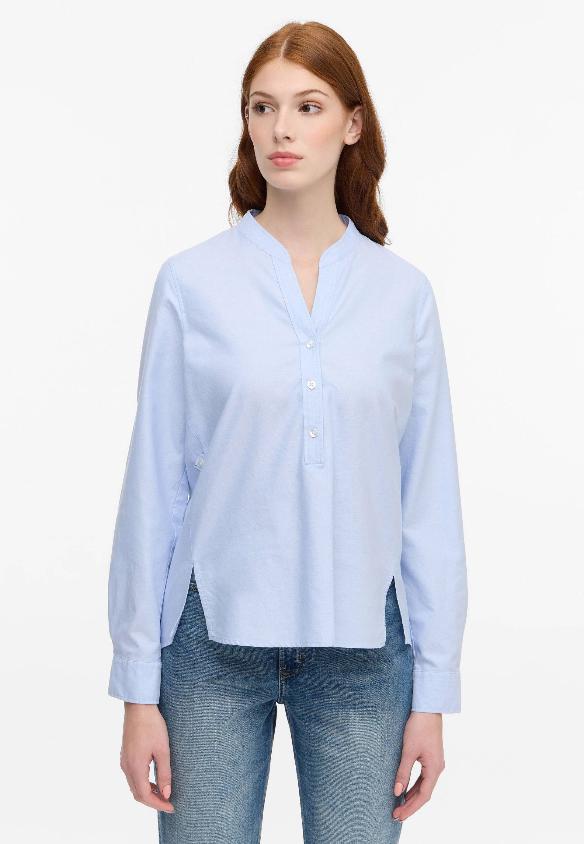 ETERNA - Oxford Shirt Bluse Oxford Langarm hellblau von ETERNA