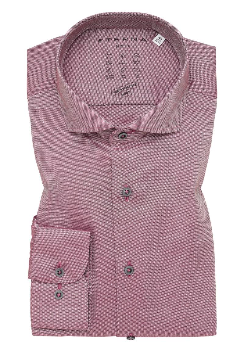 ETERNA - Performance Shirt Natté-Stretch Langarm rot von ETERNA