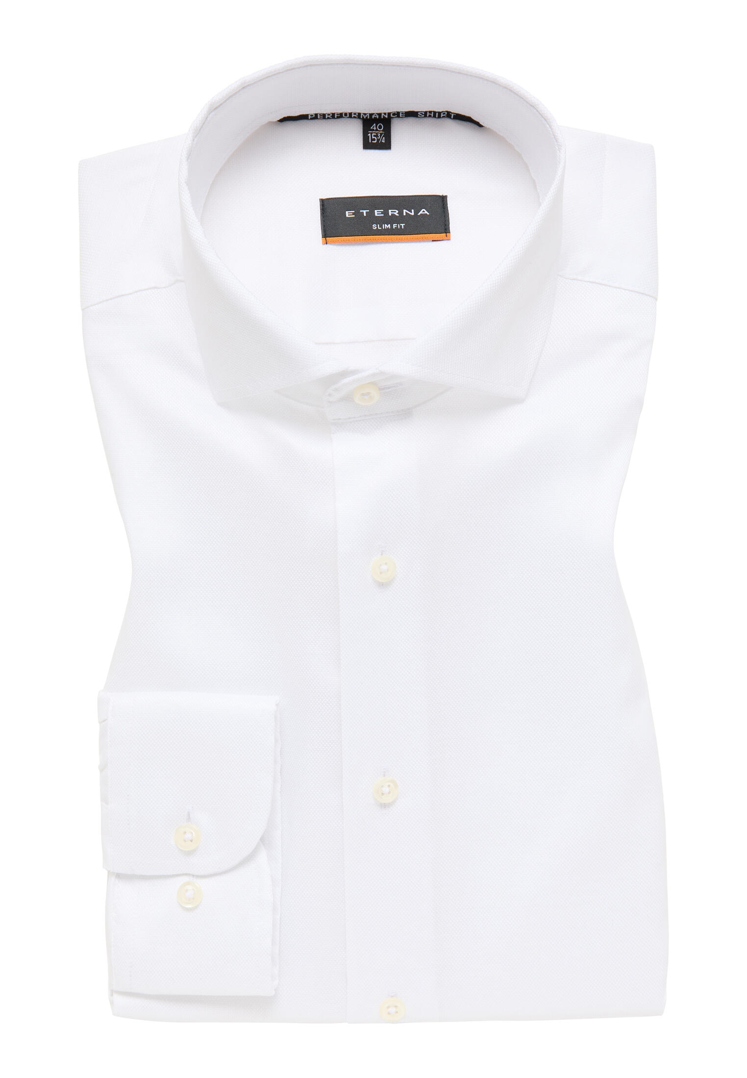 ETERNA - Performance Shirt Natté-Stretch Langarm weiß von ETERNA