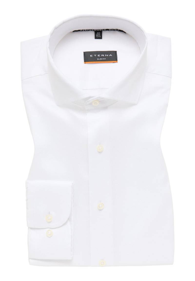 ETERNA - Performance Shirt Natté-Stretch Langarm weiß von ETERNA