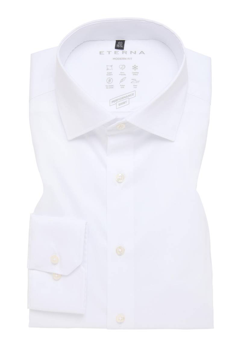 ETERNA - Performance Shirt Twill-Stretch Langarm weiß von ETERNA
