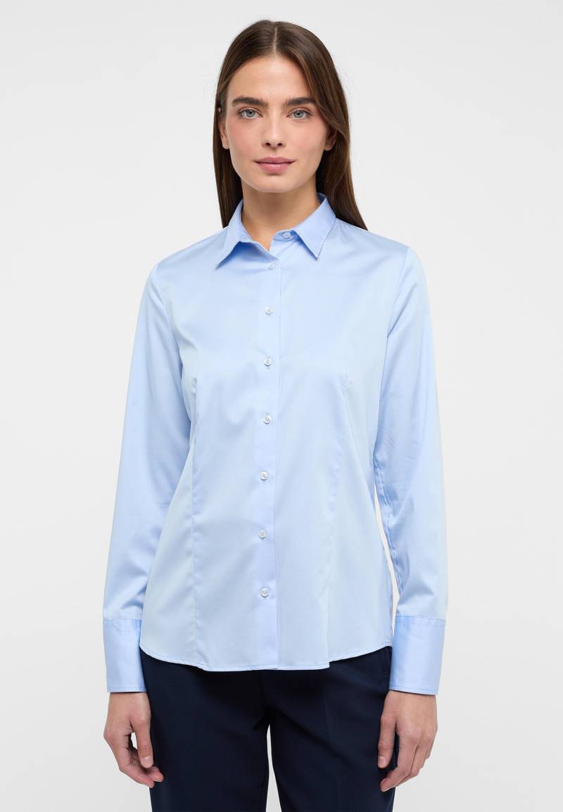 ETERNA - Satin Shirt Bluse Satingewebe Langarm hellblau von ETERNA