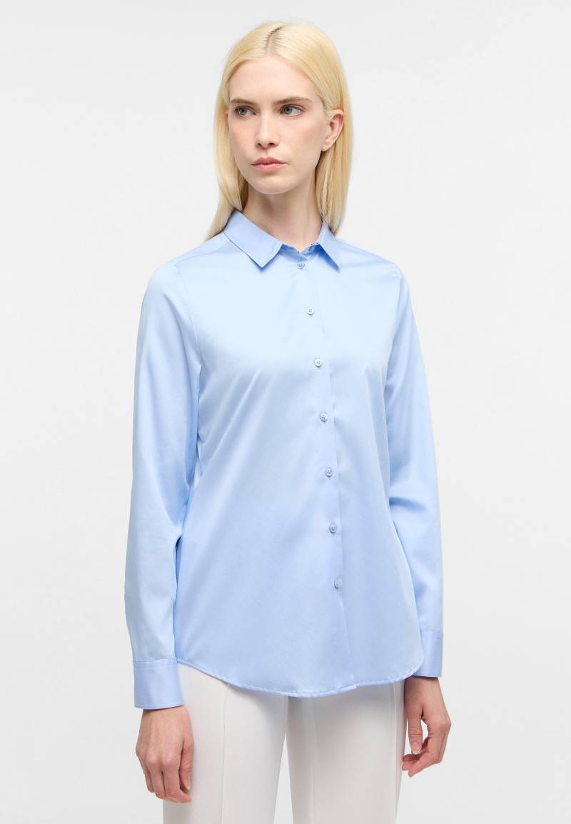 ETERNA - Satin Shirt Bluse Satingewebe Langarm hellblau von ETERNA