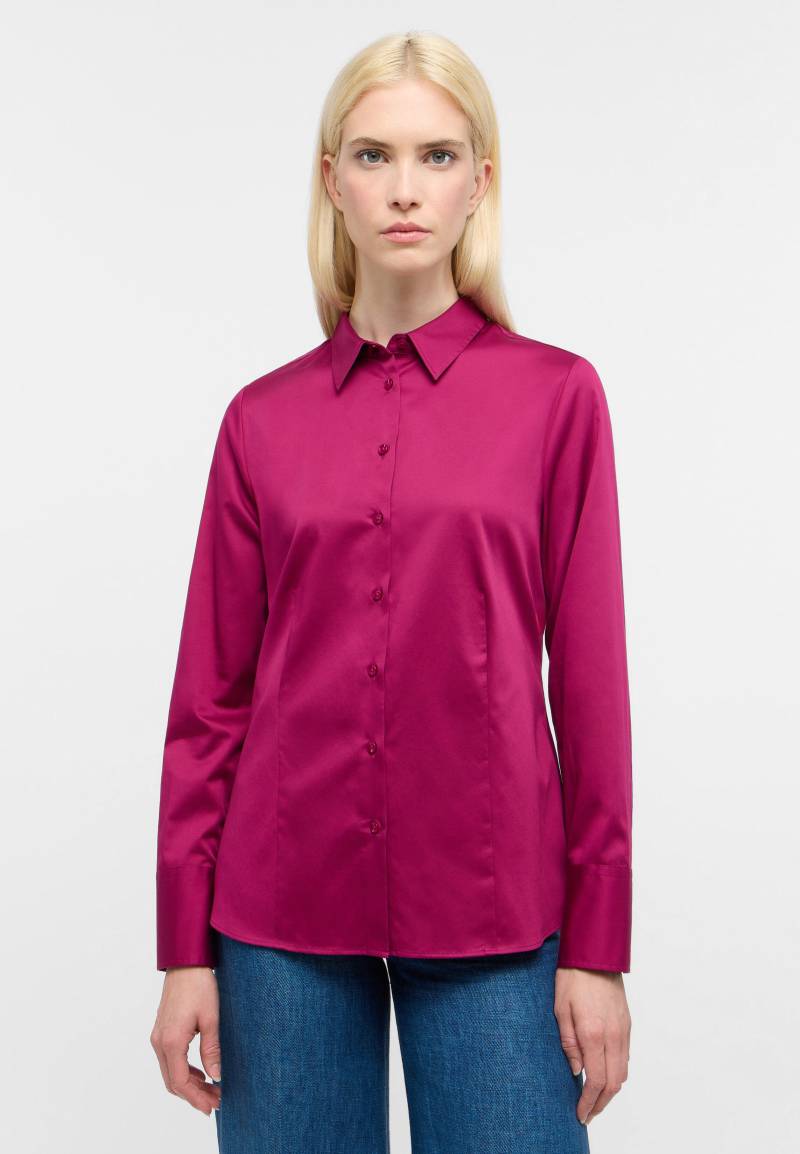 ETERNA - Satin Shirt Bluse Satingewebe Langarm pink von ETERNA