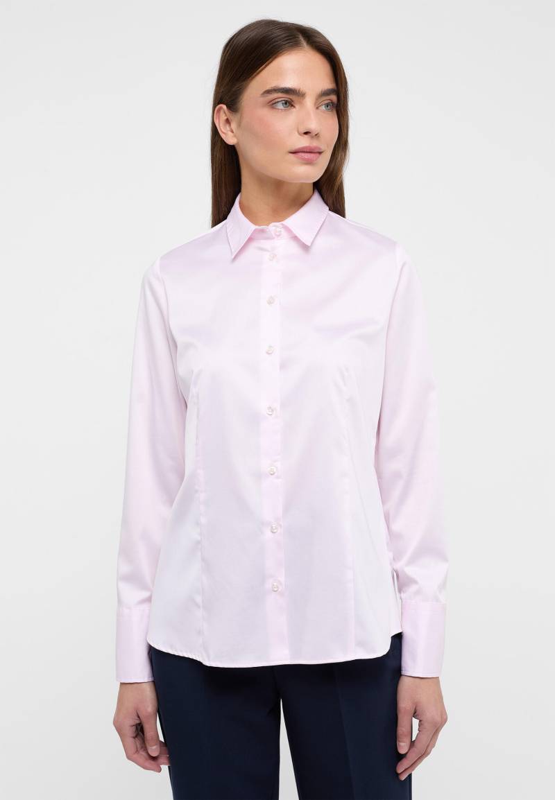 ETERNA - Satin Shirt Bluse Satingewebe Langarm rosa von ETERNA