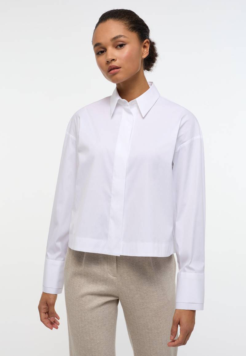 ETERNA - Signature Shirt Bluse Popeline Langarm weiß von ETERNA