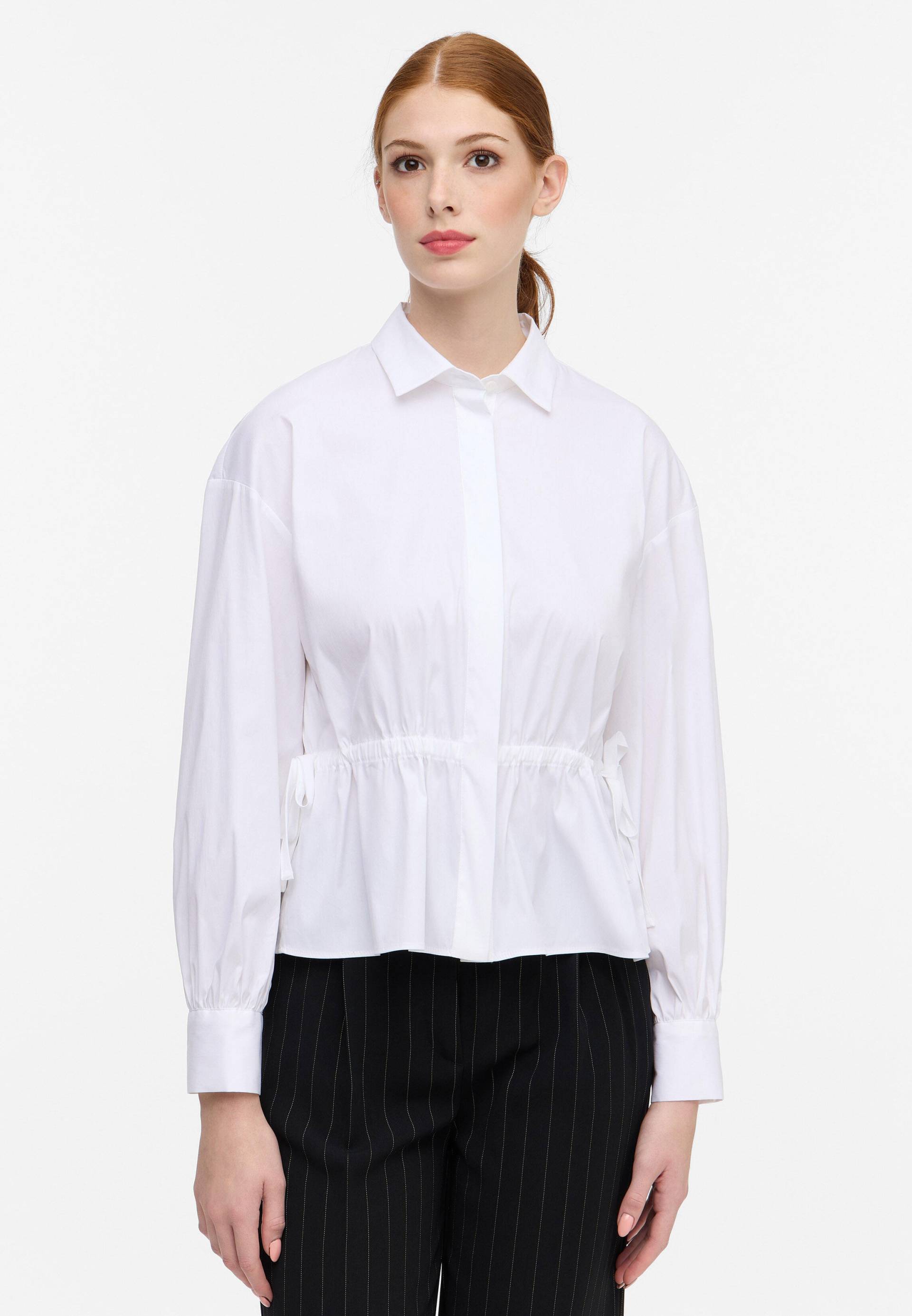 ETERNA - Signature Shirt Bluse Popeline Langarm weiß von ETERNA