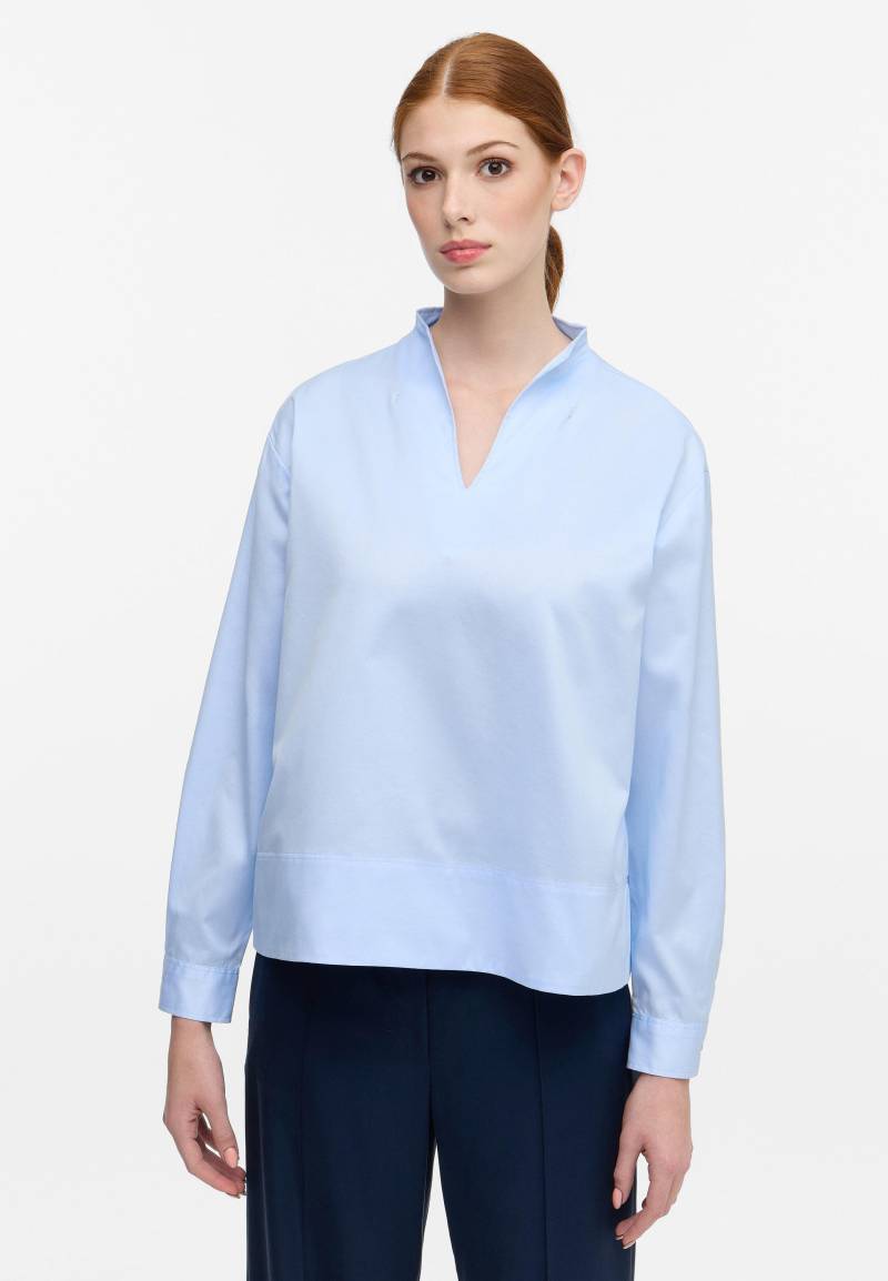 ETERNA - Soft Luxury Shirt Bluse Twill Langarm hellblau von ETERNA