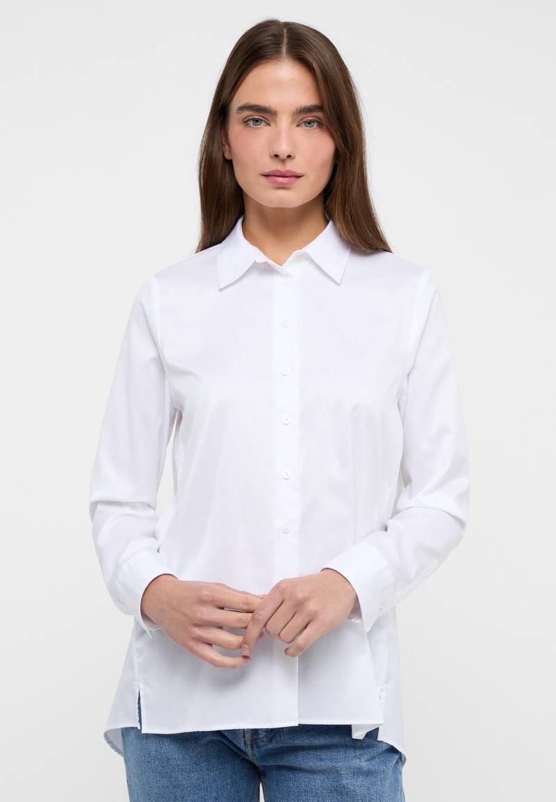 ETERNA - Soft Luxury Shirt Bluse Twill Langarm off-white von ETERNA